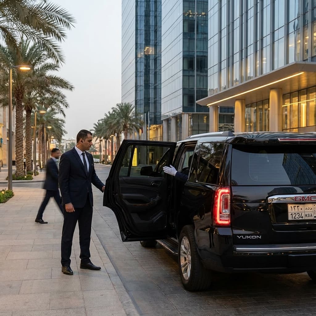 Premium chauffeur and taxi service in Saudi Arabia - Professional airport transfer and luxury transportation
