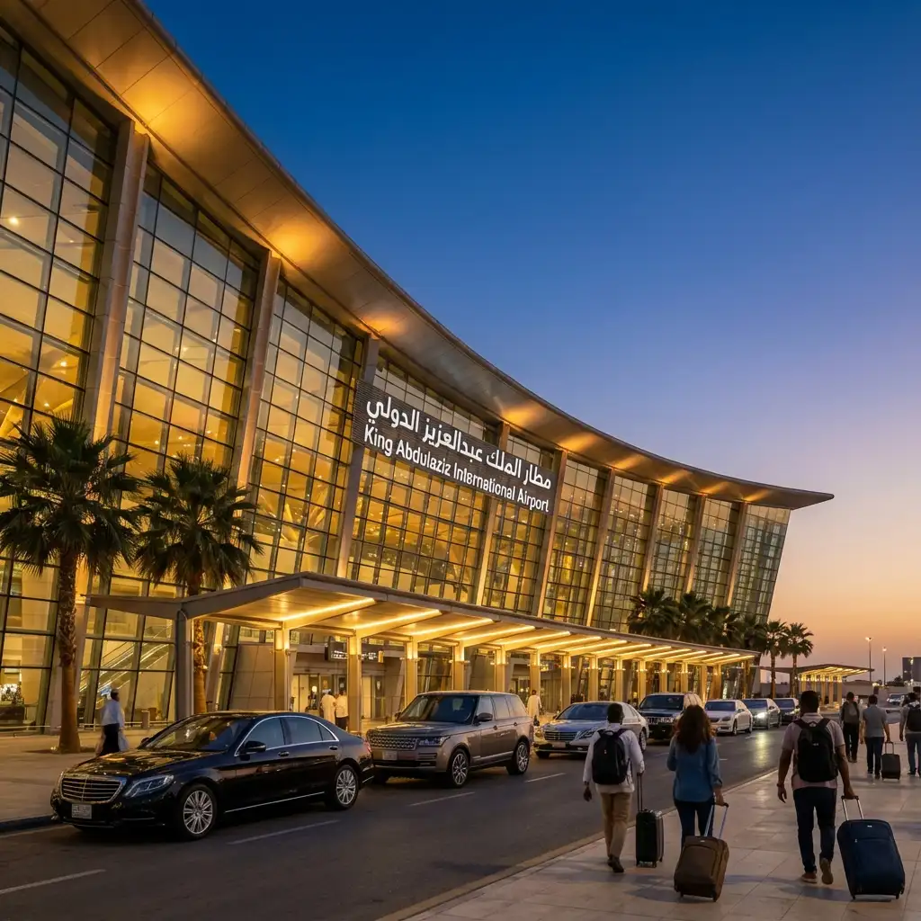 Jeddah Corniche sunset view - Airport transfer service from King Abdulaziz International Airport to Makkah and Madinah