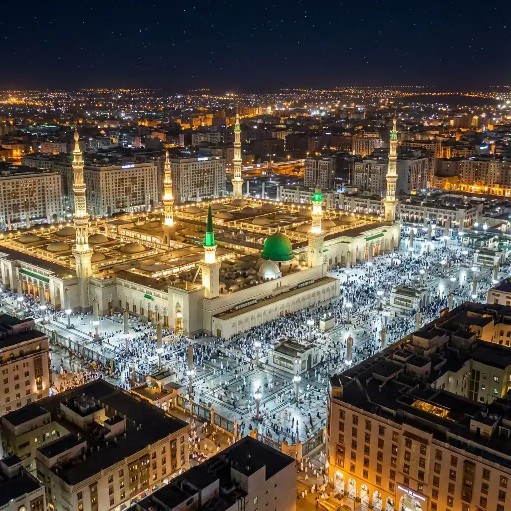 Prophet's Mosque in Madinah - Professional Ziyarat tour service and Umrah taxi from Makkah to Madinah