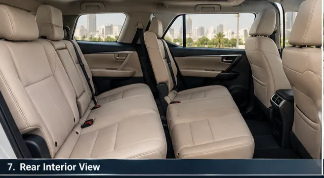 Jahid's vehicle — Interior Rear